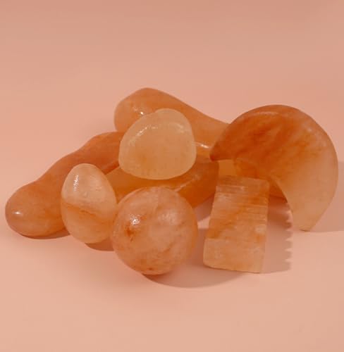 2 Pcs Heart Shape Himalayan Salt Massage Stones Hot Massage Cold Massage Stones Set Warm Rocks Kit for Facial SPA - size: HEART SHAPE