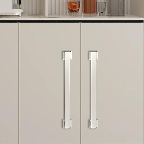 10 Pack 6-1/4 inch Brushed Satin Nickel Kitchen Cabinet Handles Cabinet Pulls Sliver Drawer Pulls Kitchen Cabinet Hardware Handles Dresser Handles - color: Brushed Satin Nickel, size: 6-1/4" Hole Center（160mm）