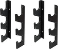 Yes4All Vertical Wall Mounted Olympic Barbell Holder, Barbell Storage Rack, Hanging Barbell Rack for Home Fitness Equipment - color: Black Horizontal Wall Mounted - 2 Pairs
