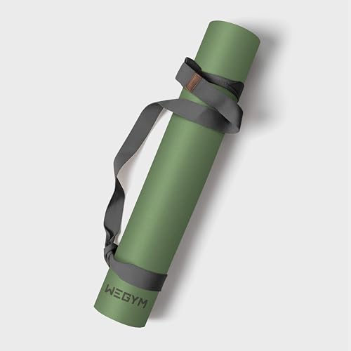 WeGym Yoga Mat, 4mm Cushioned Exercise Mat for Yoga, Pilates, Home Workouts - Anti Slip Polyurethane Suede Yoga Mat with Carrying Strap - color: PU_Jungle, style: Polyurethane