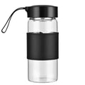 Small Glass Shaker Bottle,16oz BPA Free Odorless Shaker Bottle with 304SS Mixing Ball and Removable Cleaning Brush for Fitness & Protein Shakes(Black-1Pack) - style: Black-1Pack