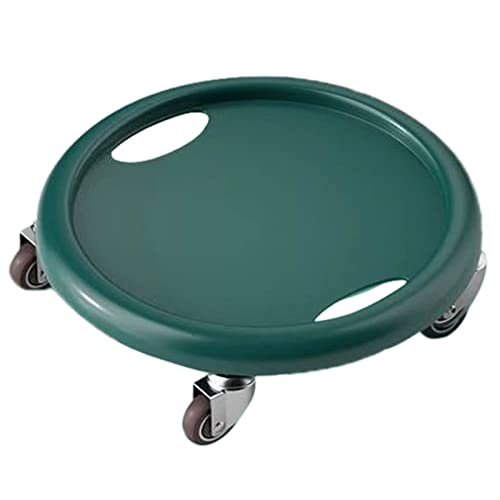 Keenso Core Slider Ab Workout Sliding Disc with PU Plastic Metal Build 4 Universal Rollers for Core Training Home Gym Exercise for Men and Women - color: Dark Green