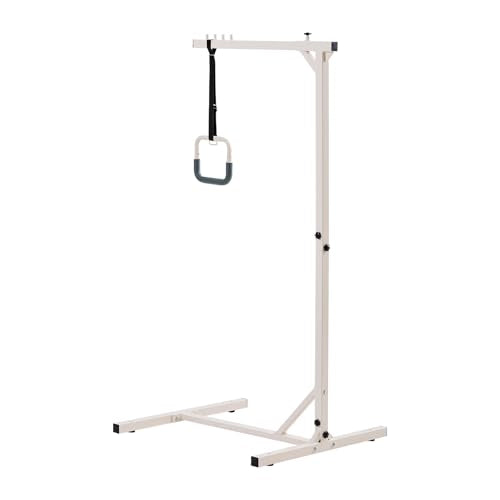 VEVOR Trapeze Bar for Bed Mobility, Heavy-Duty Steel Free Standing Trapeze Bar 250 LBS Weight Capacity, Hospital Bed Pull Up Assist for Elderly & Disabled, Ideal for Hospitals, Nursing Home, Home Care