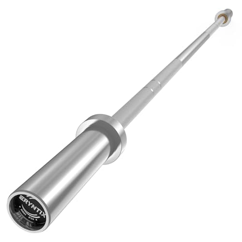 Olympic Barbell Bar Series, 2 Inch Weightlifting Bars, 4FT 6FT 7FT Straight & EZ Curl Options, 190K PSI Steel, Diamond Knurling, Smooth Rotation for Home & Gym Strength Training - color: 7FT