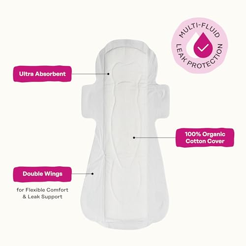 Honey Pot - Perimenopause All Day All Night Pads for Women - 100% Organic Cotton Top Sheet - Feminine Care - Multi-Fluid Absorbency - Harmonizing Herbs of Black Cohosh, Clary Sage, & Red Clover - 44ct - size: 44 Count (Pack of 1), style: Peri-Menopause Al