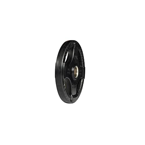 Body-Solid Rubber Coated Olympic Weight Plate (1), with Anti-Slip Grip - Perfect for Strength Training, Home Gym, and Barbell Workouts - style: 25lbs.