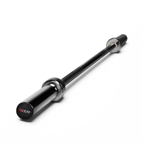 CAP Olympic Barbell - 5FT, 6FT, & 7FT Strength Training Weight Bars, Multiple Options - size: 6 ft (72") - Black, style: Elite
