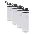 Takeya Tritan Sport Water Bottle with Spout Lid - BPA-Free & Dishwasher-Safe - Reusable with Lid Handle - Simple Leak-Proof Water Bottle - 24 oz, Clear (Pack of 4) - color: Clear, size: 24 Ounces (Pack of 4)