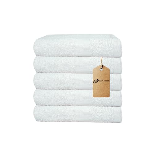 (Pack of 12 White Bath Towels Bulk 20x40 Inches -100% Cotton Economy Cheap Bath Towels for Commercial Uses, Gym, Salon, Spa & Hair - Quick Drying -Bath Towel Sets Bulk - size: 20x40 pack of 12