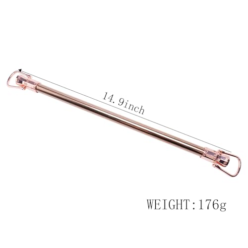 Spreader Bar Stainless Steel Vintage Black Bar with 2pcs Adjustable Straps,Sports Aid Training Fitness Gear Pilates Aid Kit, Home Restore Pilates Indoor Yoga Set - style: Fixed RoseGold+Black PU Kit