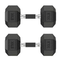 HANDBODE Rubber Encased Hex Dumbbell Pair, 2.5-65 lb | Non-Slip Handle Design for Secure & Comfortable Grip, Hand Weights for Strength Training, Fitness & Home Gym - size: 30 lb, Pair, style: Comfort Grip