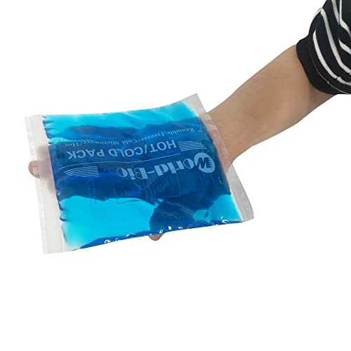 Reusable Gel Ice Packs (4 Pack) - Hot Cold Pack for Injuries, Pain Relief, Migraines - Gel Ice Pack Cold Compress for Back, Neck, Foot and Wrist - Flexible Cold Packs for Injuries - 5.1" x 6.5" - style: 5.1" x 6.5" 4 packs