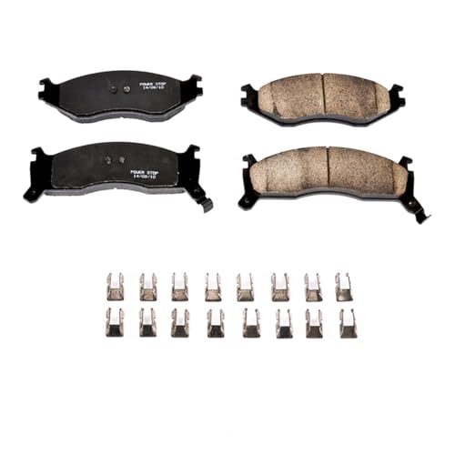 PowerStop Front Brake Pads for Chrysler Daytona 1992-93 |Dynasty 1991-93 |LeBaron 1991-95 |New Yorker 1991-93 |Town & Country 1991-95 - Z17 Ceramic Brake Pads & Install Hardware, 17-521 - style: 17-521
