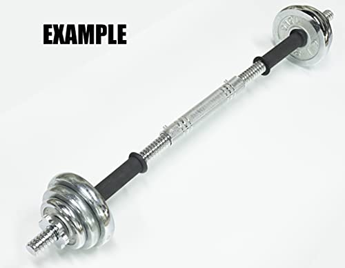 12.6/14.2/15.7inch(30/35/40cm)Pink Threaded Dumbbell Durable Rubber Handles/Adjustable Dumbbell Bar Handles - Fit 1 inch Standard Weight Plate - Weightlifting Accessories - Sold in Pair - size: 40cm/15.7inch