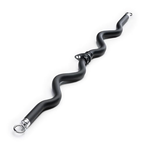 Marcy Deluxe Exercise Curl Bar Attachment for Cable Machines and Resistance Training, Ergonomic Alloy Steel Bar for Lat Pulldowns, Bicep Curls, Tricep Pressdowns and Home Gym Workouts