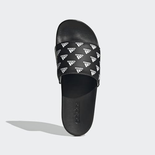 adidas Women's Adilette Comfort Slides - color: Core Black/White/White, size: 19 Women/18 Men