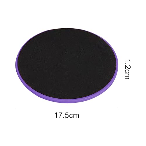 17.5cm/6.89In Round Core Sliders for Working Out,Set of 4 Exercise Core Pilates Sliders,Floor Foot Slider for Exercise 2 Color - color: blue + purple