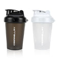 2 Pack Shaker Bottles for Protein Mixes, 17 oz Small Protein Shaker Bottle with Handle, Gym Shaker Cups with Blending Ball for Pre Workout, BPA-Free & Dishwasher Safe(Black, White) - color: White,Black