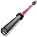 HANDBODE Olympic Barbell 6.5 ft/7 ft, 2 Inch Straight Womens Bars, 35 lb/45 lb Weight Bar, 1000 lb High-Capacity, for Weightlifting, Bench Press, Deadlift, Squat, Home Gym Strength Training - color: 7 ft Barbell 45 lb, 1000 lb, Red & Black