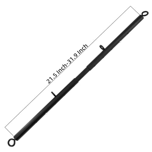 Spreader Bar Heavy Duty Stainless Steel Adjustable Bar with 4 pcs PU Cushioned Straps for Yoga, Pilates, Fitness Training, Home Gym Equipment and more. - color: Red Magic Tape