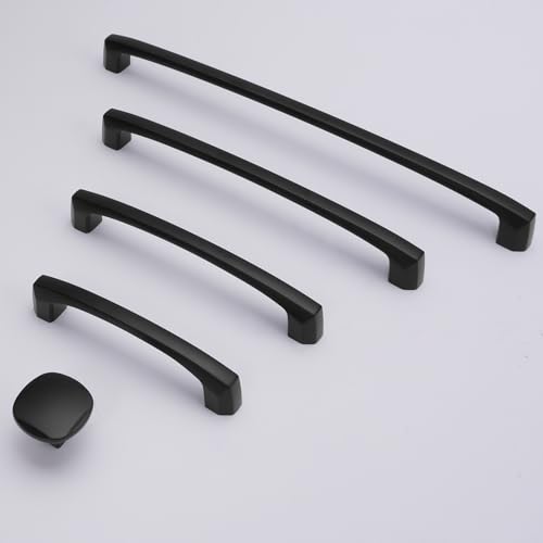 10 Pack 3.75 inch(96mm) Matte Black Kitchen Cabinet Handles Cabinet Pulls Black Drawer Pulls Kitchen Cabinet Hardware Handles Dresser Handles - color: Matte Black, size: 3-3/4'' Hole Center(96mm)