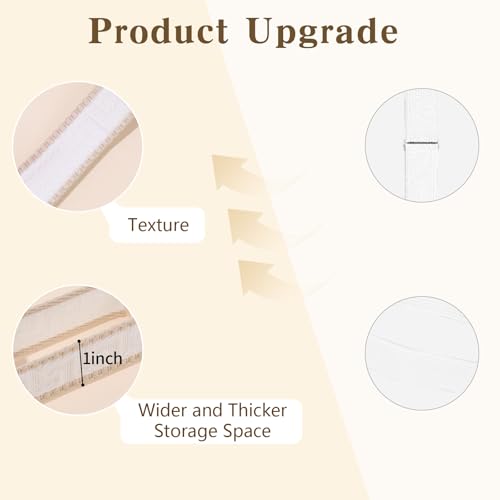 3 PCS Headband Holder Organizer for Girl,Hanging Hairband Storage for Women,Brown Hair Hoop Display Hair Accessories Organizer Bedroom College Dorm Decor (Cream textured) - color: Cream textured