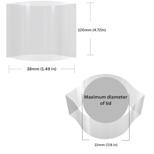 Clear Perforated Shrink Band 38 x 120 mm for Pre-Roll Tubes, Vials, Test Tubes & Tall Narrow Containers [Container Diameter: 7/8"] Pack of 1,000
