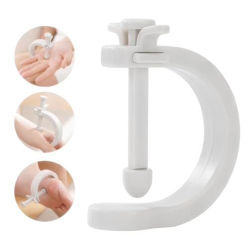 Adjustable Acupressure Massage Tool with Fixed Clip, Pressure Point Massager for Pain Relief, Feet, Hands, and Ears, 1 Gray