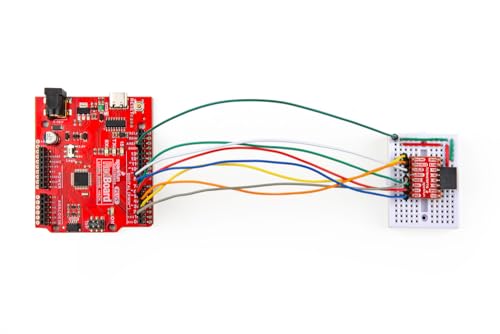 SparkFun Mini Stepper Motor Driver - TC78H670FTG - Compact Driver with breadboard-Friendly 0.1in. Pin -Output Current: 2.0 A (max) - Board Dimensions: 0.6 in. × 0.8 in.