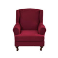 CRFATOP 2 Piece Stretch Wingback Chair Cover Printed Wing Chair Slipcovers Spandex Fabric Wingback Armchair Covers with Elastic Bottom for Living Room Bedroom Wingback Chair,C37 - color: Color C37