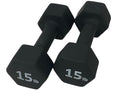Neoprene Coated Dumbbell Hand Weight Set - style: 15-Pound, Set of 2