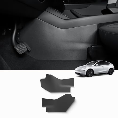 LUCKEASY Center Console Anti-kick Pad for Tesla Model Y Juniper 2026 2025 | 2026 Juniper Accessories, Premium & Performance, Not Fit Standard, All-Weather TPE Mat, Anti-Scratch, Black - size: Center console anti-kick pad 2PCS