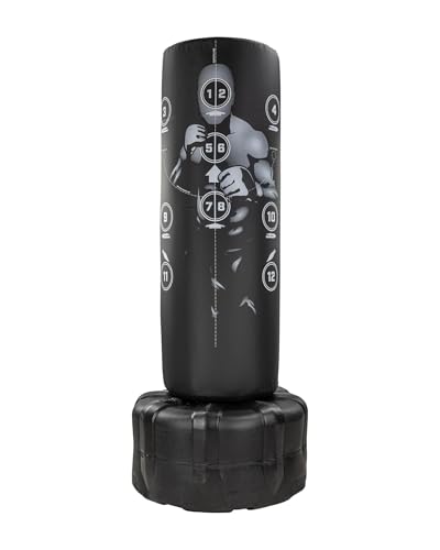 Century Wavemaster XXL | Freestanding Punching Bag with Base | Heavy Bag Boxing Martial Arts Kickboxing Bag | Optimal Strength and Cardio Training Bag - color: Black With Zones