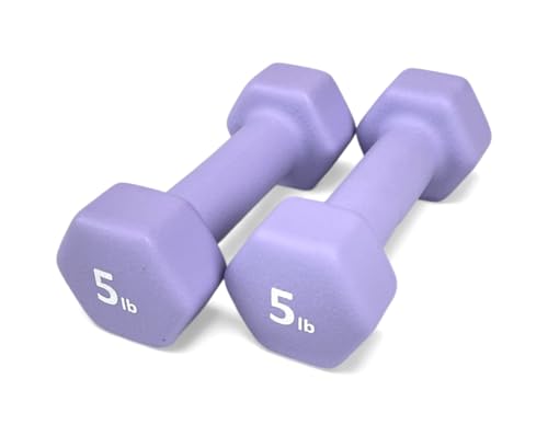 Neoprene Coated Dumbbell Hand Weight Set - style: 20-Pounds total -3 Pairs (2-LB, 3-LB, 5-LB)