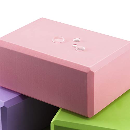High Density EVA Foam Yoga Block 9" x 6" x 4" - color: 2PK Pink