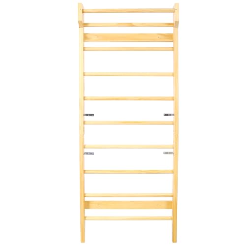 Wall Mounted Swedish Ladder & Pull Up Bar - Professional Stall Bars for Physical Therapy & Home Gym - High Weight Capacity Wooden Training System for Rehab & Strength Exercises