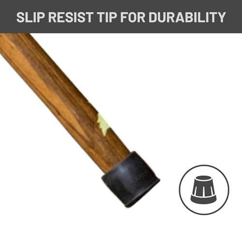 Handmade Wooden Walking Cane for Men Women Seniors with Genuine Leather Wrist Strap for Hiking, Walking and Outdoor Trekking - Made in USA - size: 55" - Large Adult, style: Pace Setter