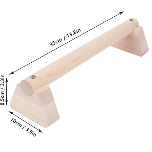 2PCS Wood Push Up Bars with Non Slip Base Pad Exercise Home Workout Equipment Wooden Parallettes Handle Stands Grip for Men Strength Training, Planks Calisthenics - size: 35cm