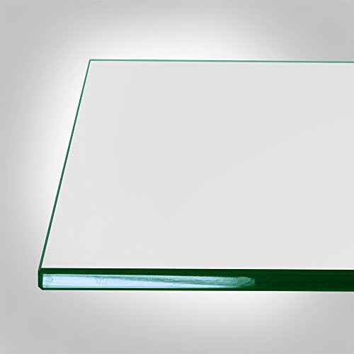 Dulles Glass 30 inch Square Glass Table Top - Tempered - 3/8" Thick Glass Surface, Safe Flat Polished, Eased Corners, Multipurpose for Dining Table, Patio, Coffee and End Table - size: 30 inch, style: 3/8" thick - Flat Polished - Eased Corners