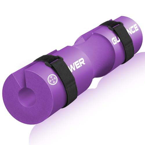 POWER GUIDANCE Barbell Squat Pad - Neck & Shoulder Protective Pad - Great for Squats, Lunges, Hip Thrusts, Weight Lifting & More - Fit Standard and Olympic Bars Perfectly - color: Purple
