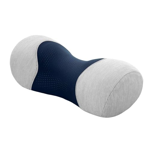 Neck Roll Pillow for Pain Relief, Cervical Memory Foam Pillow with Contour Support and Breathable Case, Portable Neck Stretcher Device for Home, Office, Travel and Relaxation