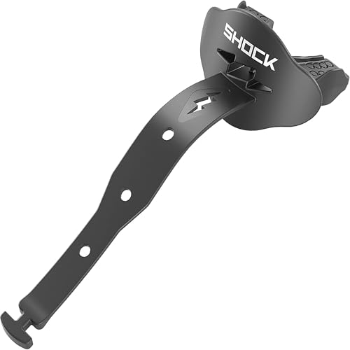 Shock Doctor Bolt Lipguard, Adult Mouth Guard Football with Strap. Mouthguard One Size Fits All - color: Black