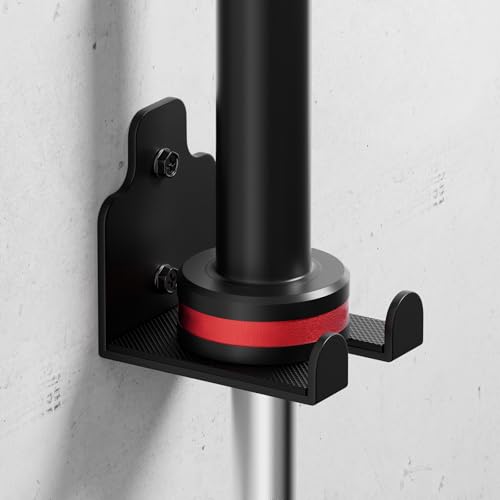 XZHXFX Barbell Wall Holder,Single Barbell wall Mount Hanger,Garage Gym Bar Wall Rack,Vertical Olympic Hanger wall Mount Rack,Space Saving Gym Accessory,Holds Under 33mm Bar Size(Black) - color: Black 1 hook