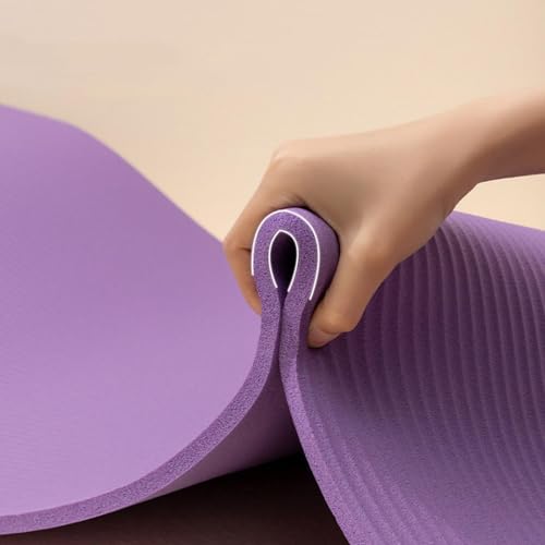 Non Slip Yoga Mat, Nonslip Durable Antitear Yoga Mat Non Slip,Professional 0.6 Inch Comfortable Exercise Mats for Home Workout for Exercises Home Sport Stretching Indoor Fitness Gym Floor Workouts - color: Black