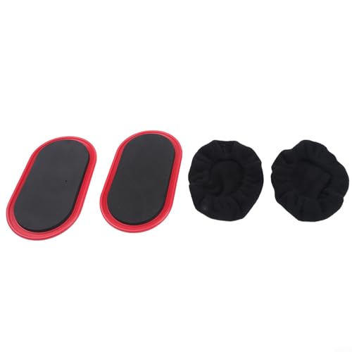Core Sliders, Dual-Sided Gliding Discs for Full Body Muscle Training, Portable Fitness for Abdominal Arm Leg Glute Workout, Home Gym Yoga Pilates Training Tool 2 Pack(Red) - size: Red