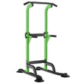 SogesHome Power Tower Pull Up Bar and Dip Station, Height Adjustable Dip Stand Exercise Machine for Home Gym, Multi-Functional Free Standing Strength Training Fitness Workout Station - color: Green