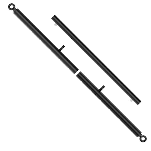 Black Expandable Spreader Bar Set Sports Pilates Training Tools Kit - color: Black