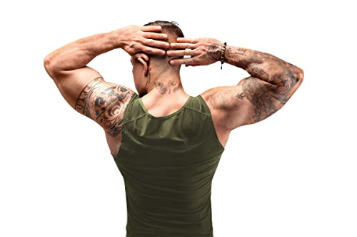 FUXERT Men's Sauna Vest Workout Sweat Tank Top Waist Trainer for Men Compression Sweat Enhancing Vest - color: Green, size: 2X-Large/3X-Large