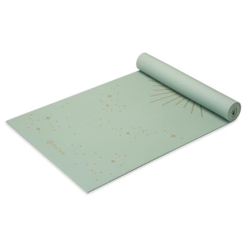 Gaiam Premium Yoga Mat, 6mm Thick Print Mat | Premium 6mm thick cushioning for joint support. Non-slip print design for yoga, Pilates & floor workouts. - color: Supernova SKY