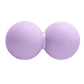 Double Lacrosse & Micro-Elastic Peanut Massage Ball - Myofascial Release Tool for Muscle, Back, Foot, and Physical Therapy, Mobility Roller for Acupressure and Relaxation (Purple) - color: Purple
